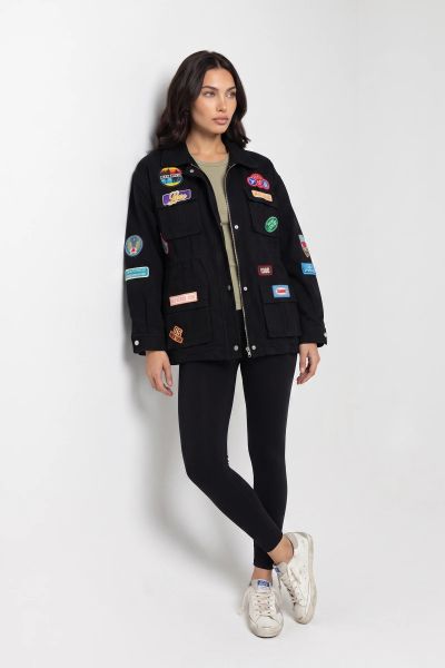 Τζάκετ τύπου cargo με διακοσμητικά patches