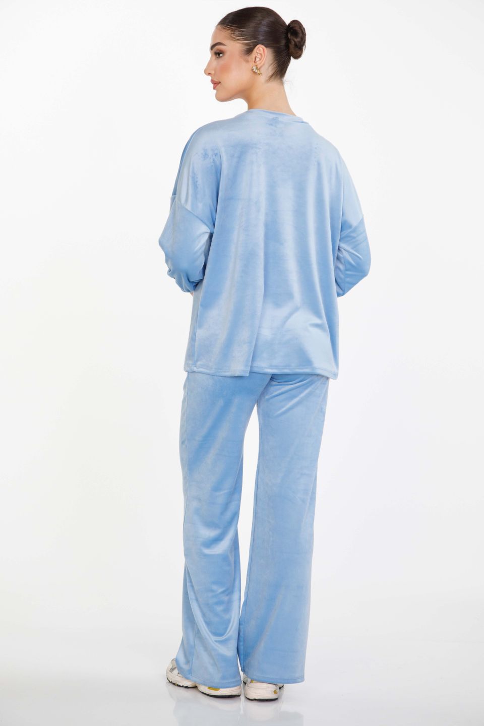 Velour blouse and pants co-ord