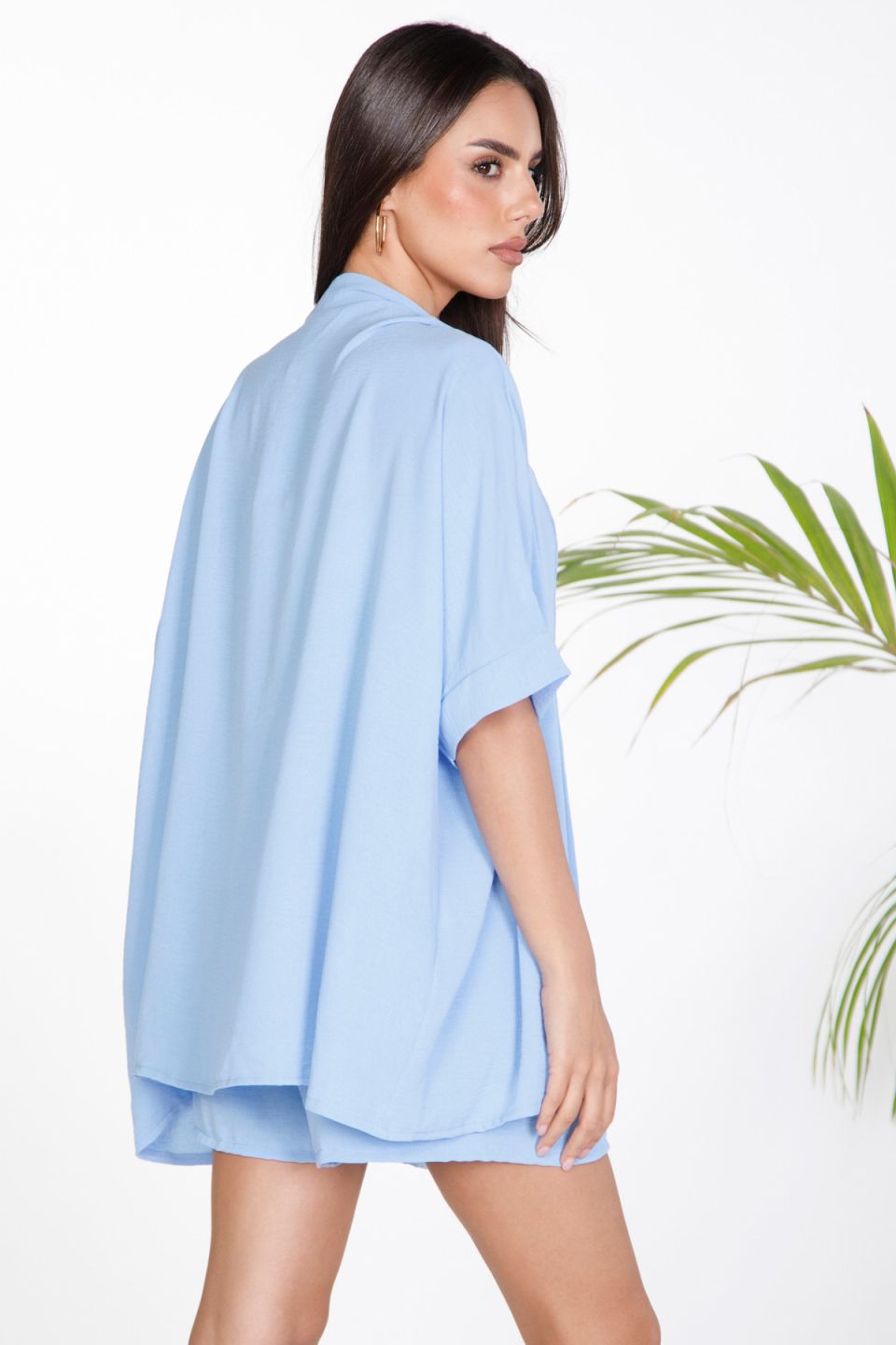 Kimono and shorts set in loose fit