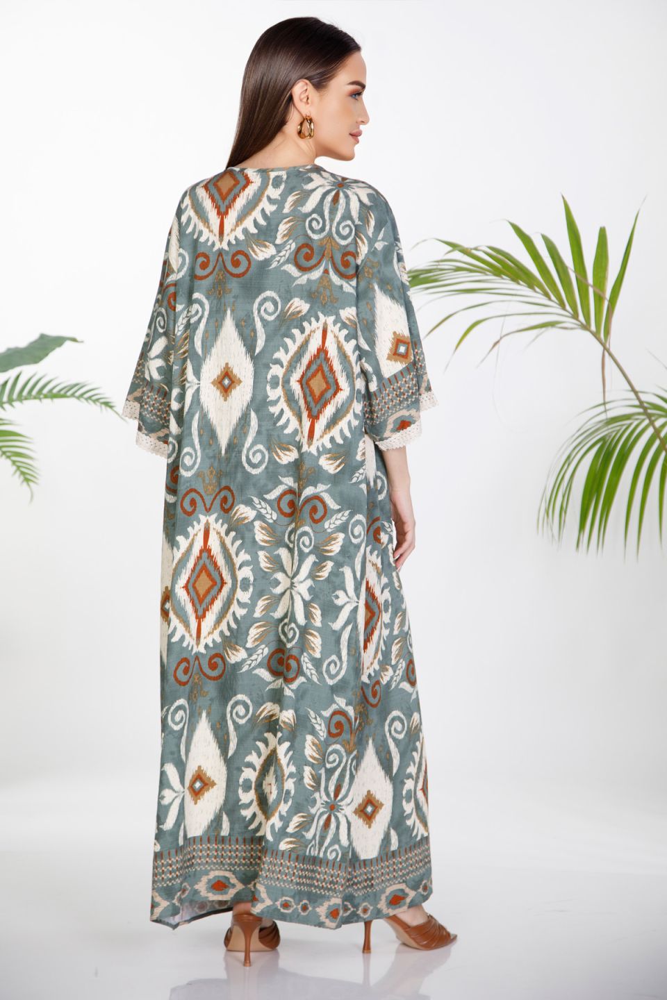 Ethnic print maxi dress
