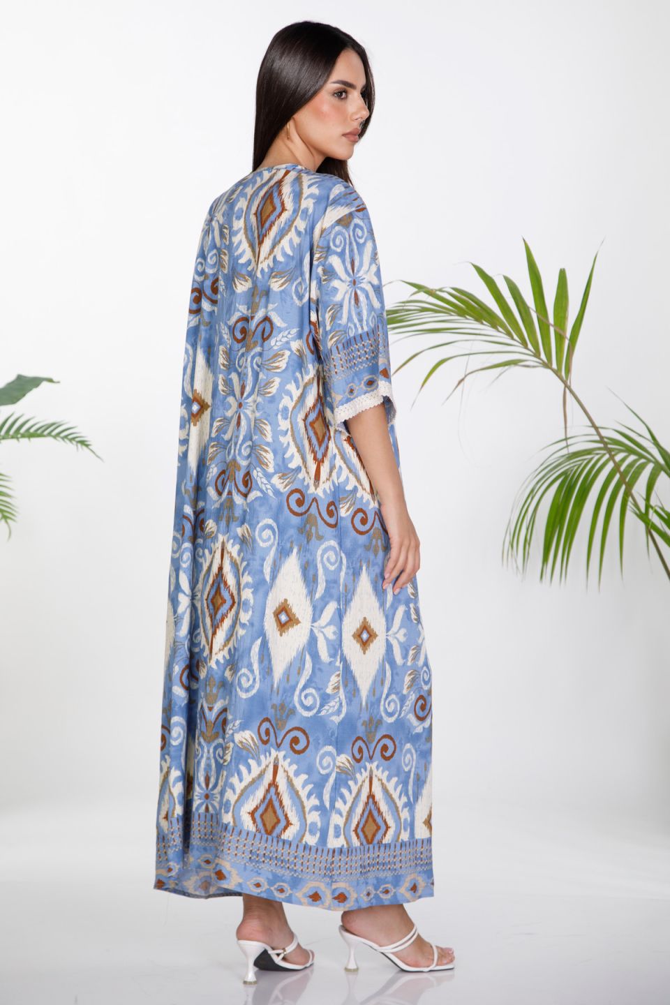 Ethnic print maxi dress