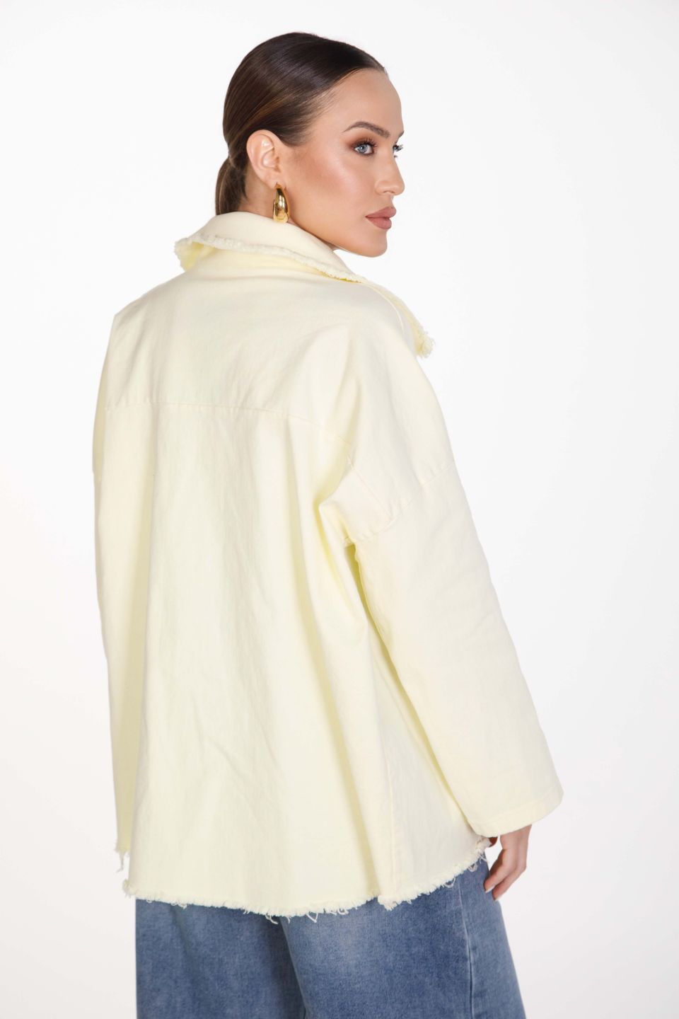 Oversized τζιν jacket - πουκάμισο
