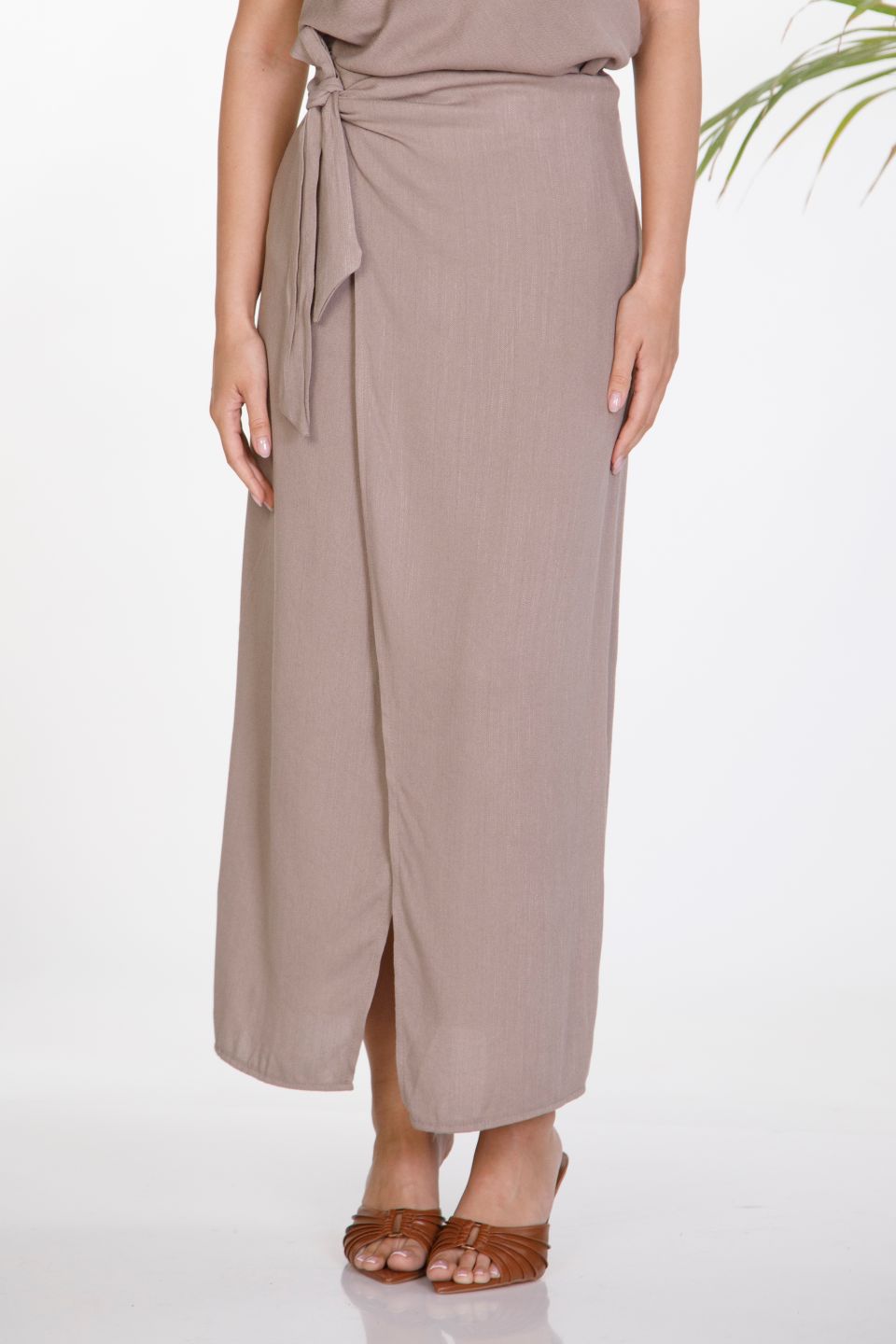 Linen sarong wrap skirt