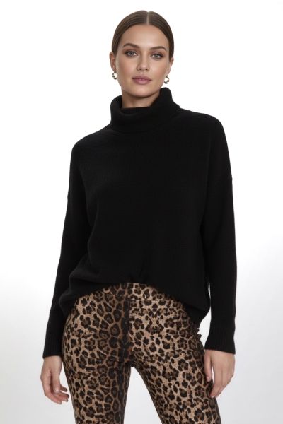Knitted roll-neck jumper