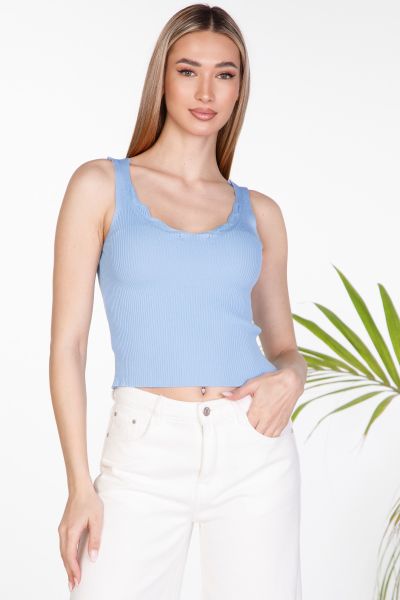 Sleeveless ribbed top