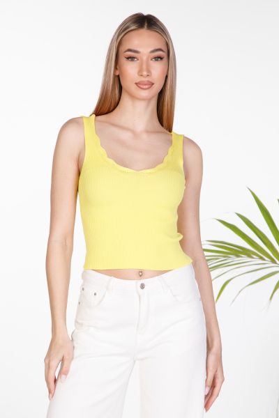 Sleeveless ribbed top