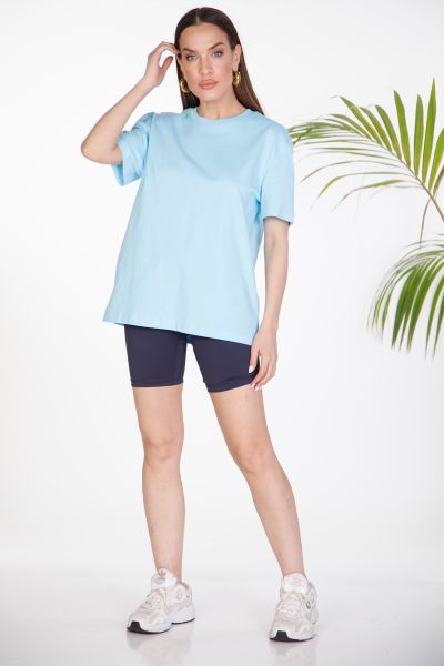 Basic t-shirt με στρογγυλή λαιμόκοψη