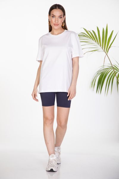 Basic t-shirt με στρογγυλή λαιμόκοψη