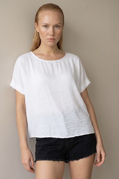 Μπλούζα oversize με κέντημα στην πλάτη