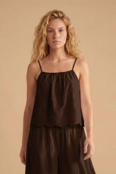 Eyelet camisole top