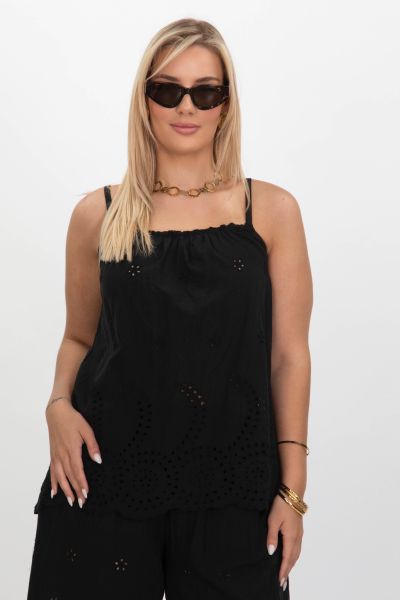 Eyelet camisole top