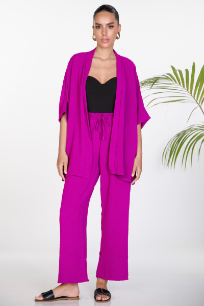 Kimono, pants with elastic band co-ord