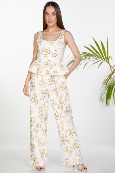 Floral peplum set