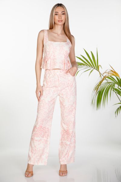 Co-ord σετ με Toile de Jouy μοτίβο