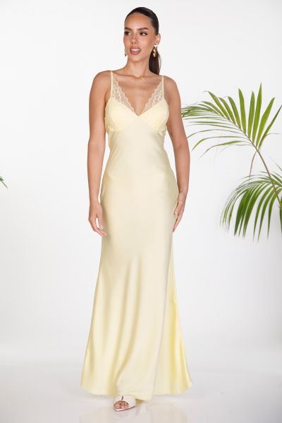 Σατινέ μάξι slip dress