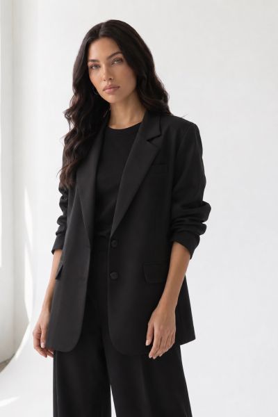 Oversize σακάκι με ψεύτικες τσέπες και κουμπιά