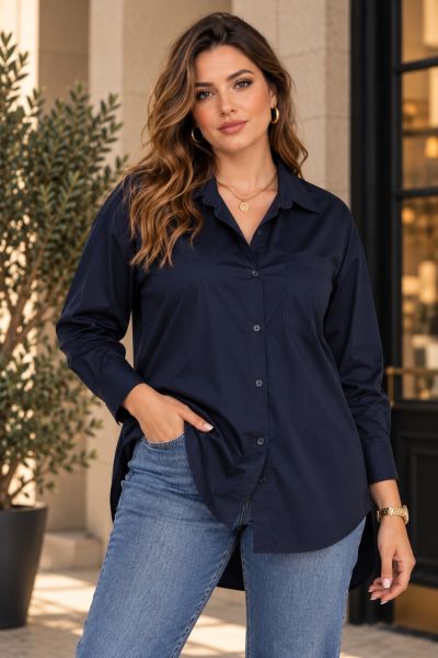 Ασύμμετρο oversize πουκάμισο