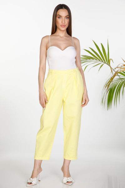 Pleated barrel trousers