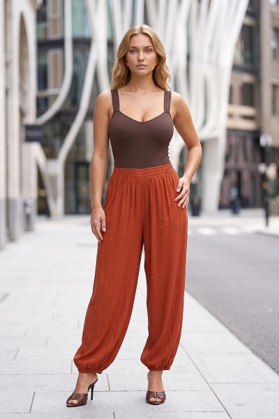Παντελόνι jogger με λάστιχο στο τελείωμα