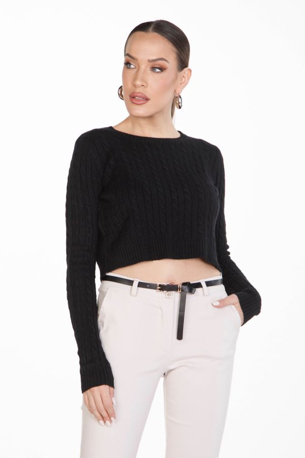 Crop knit braids design
