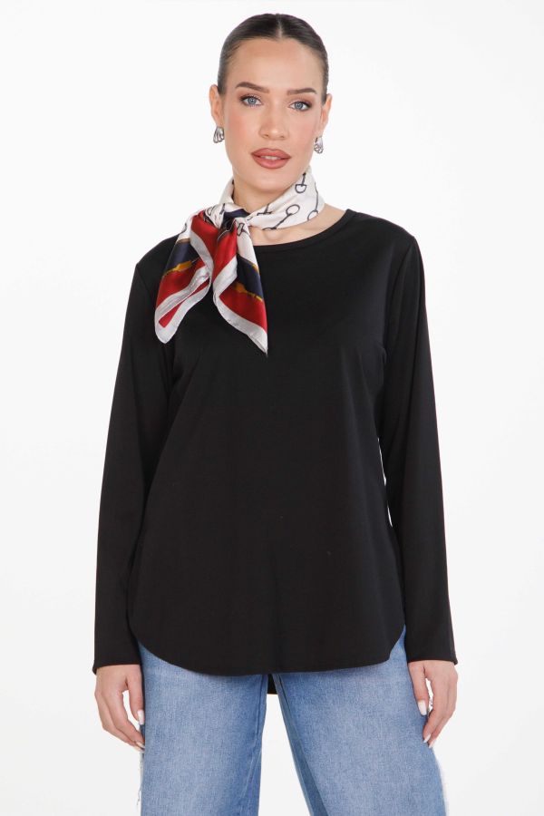 Blouse with scarf