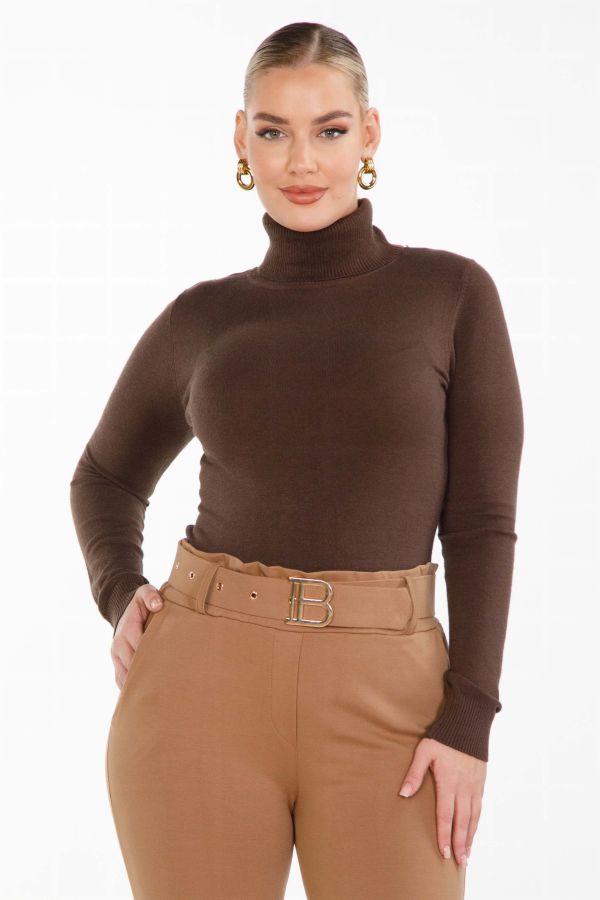 Knitted roll-neck jumper