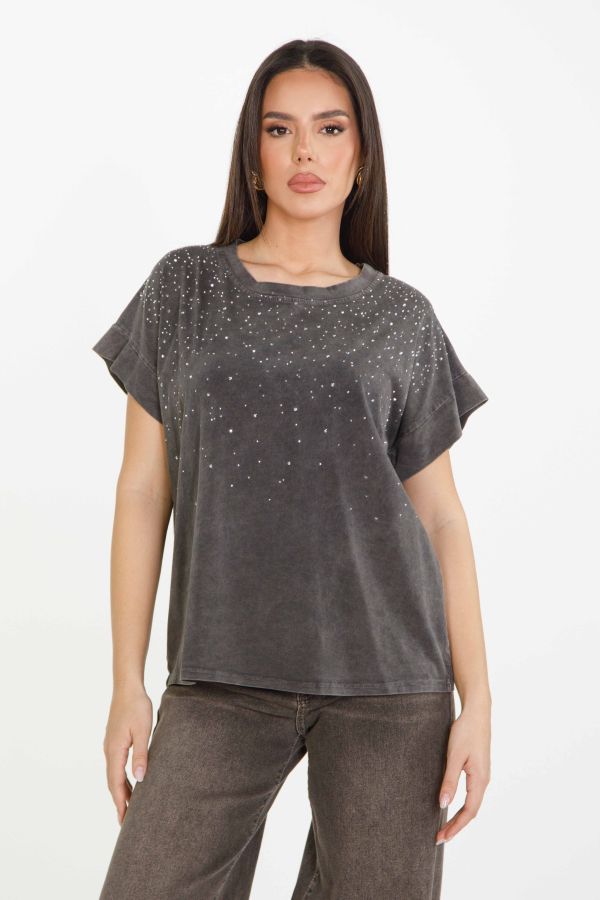 T-shirt με στρας