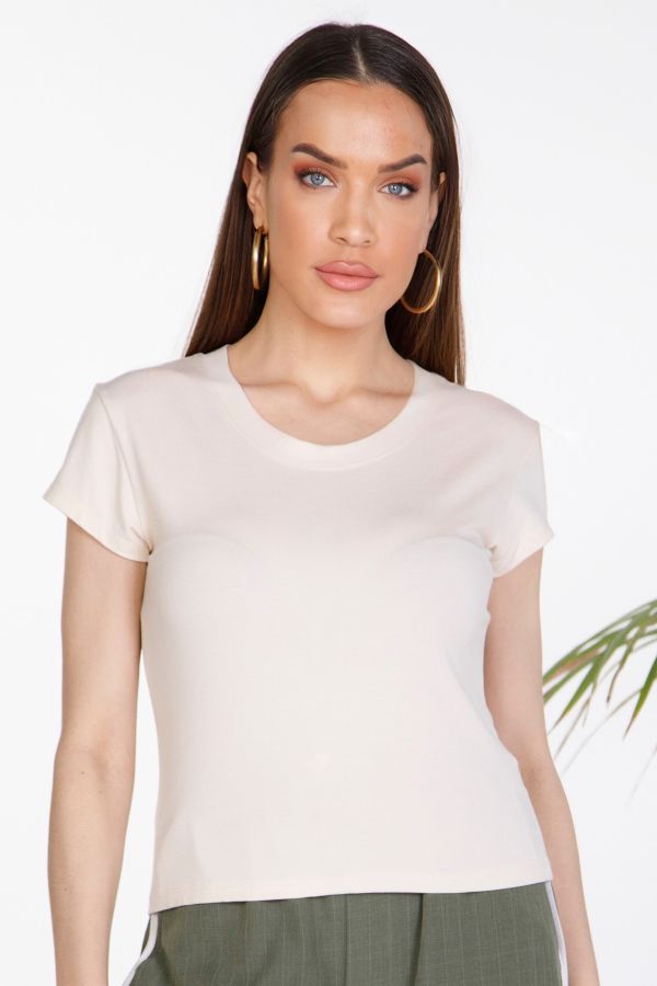 T-shirt με στρογγυλή λαιμόκοψη