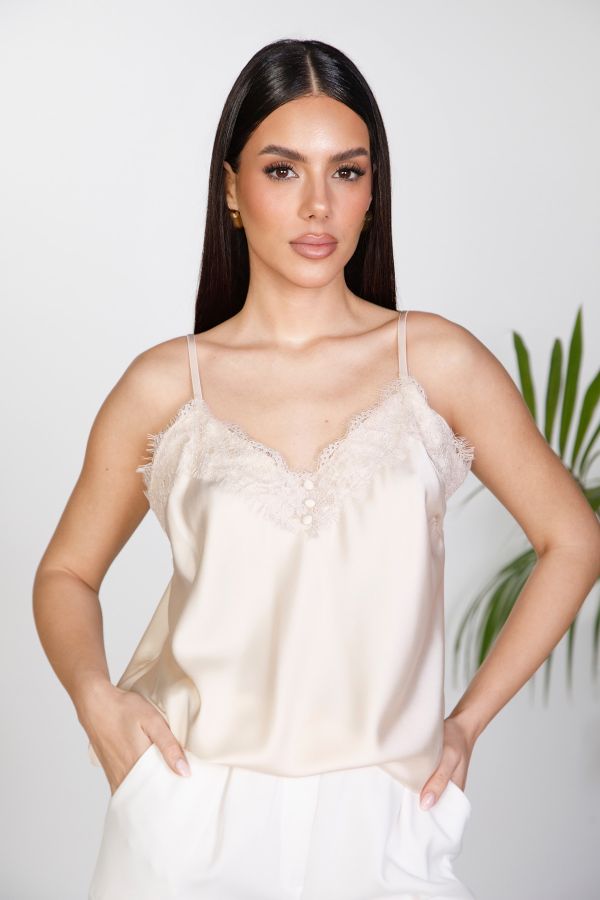 Lingerie μπλούζα με λεπτή τιράντα