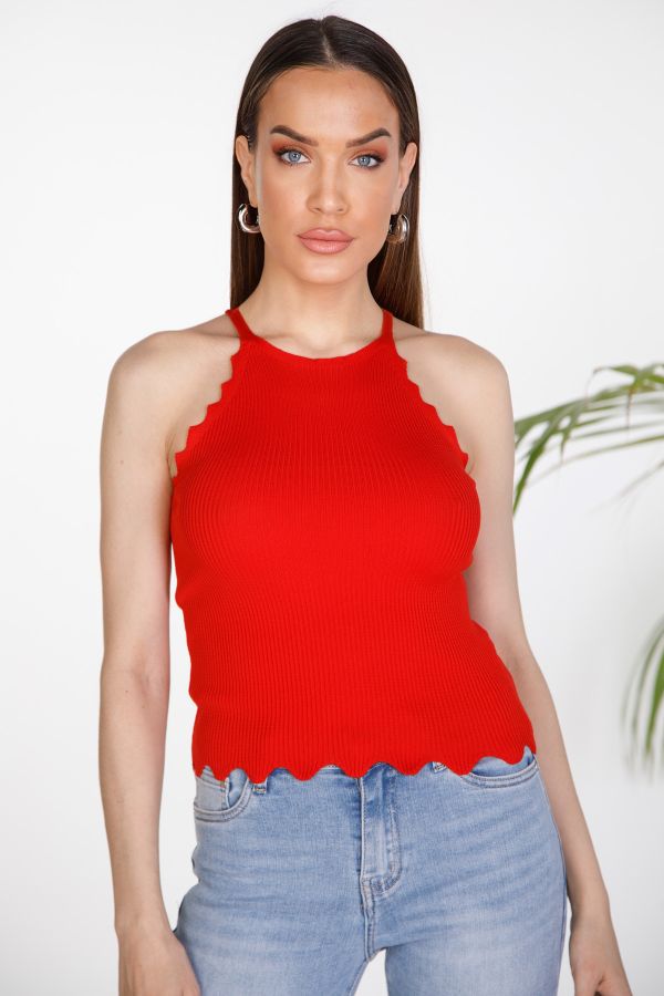 Sleeveless ribbed top