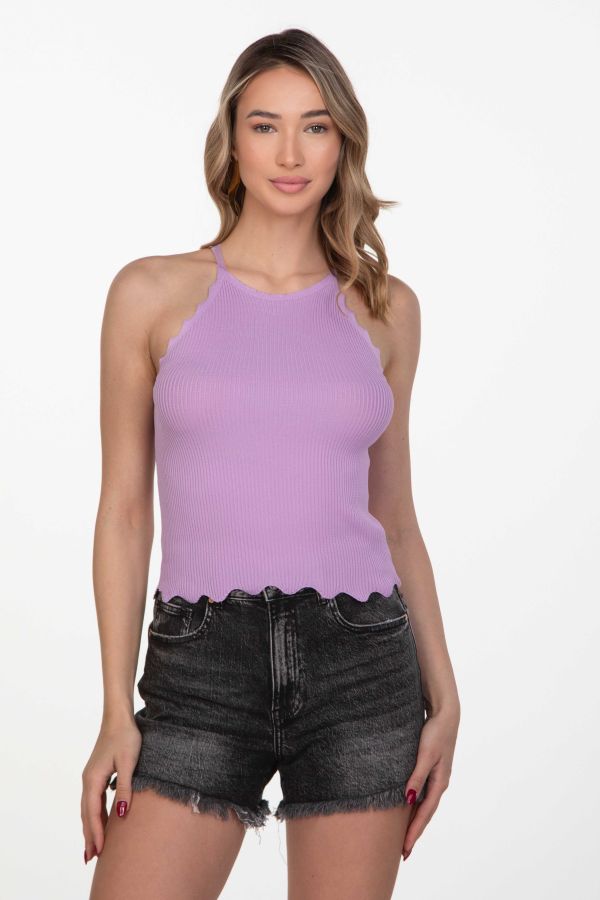 Sleeveless ribbed top