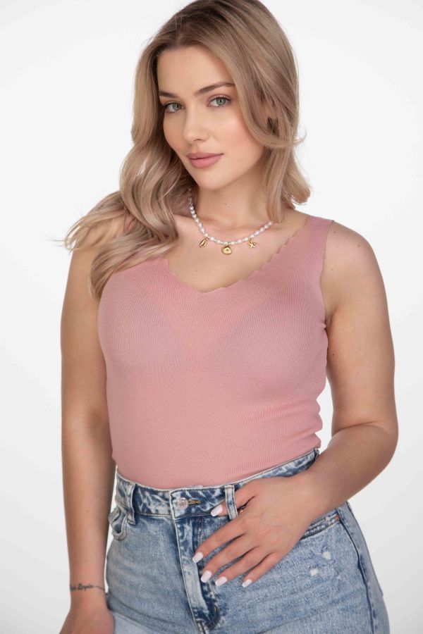 Sleeveless ribbed top