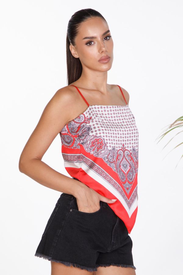 Scarf top with back tie