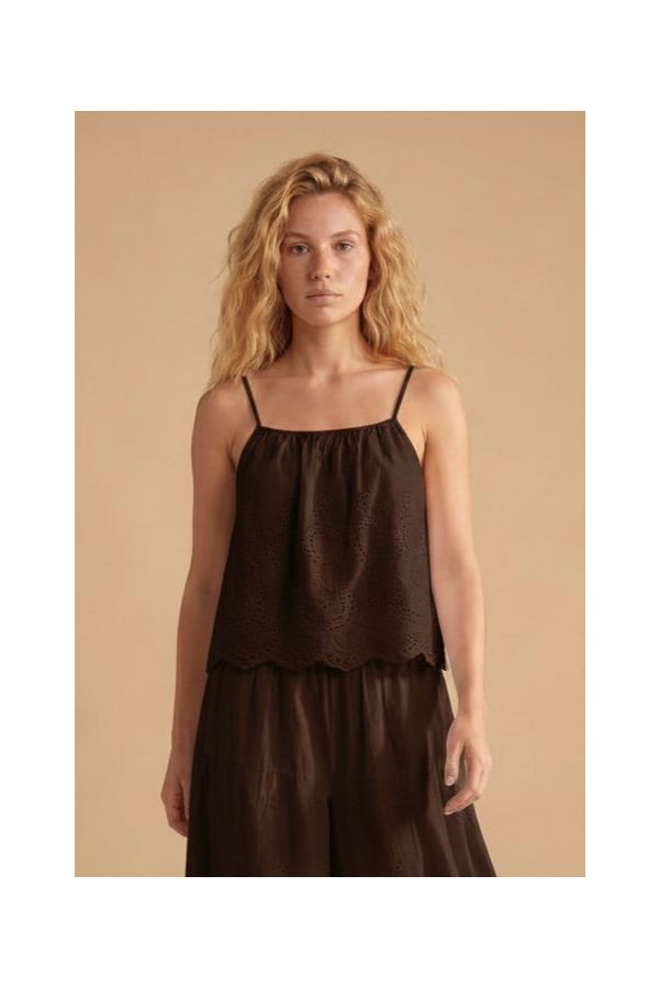 Eyelet camisole top