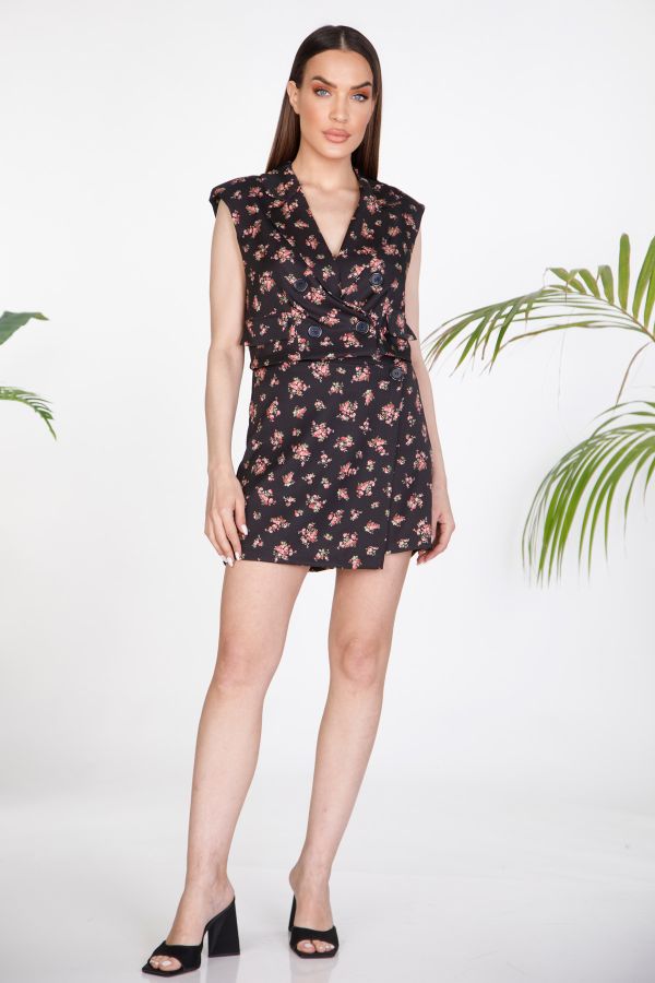 Floral vest and skort co-ord set