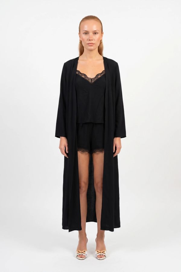 Σετ homewear 3 τεμαχίων με δαντέλα