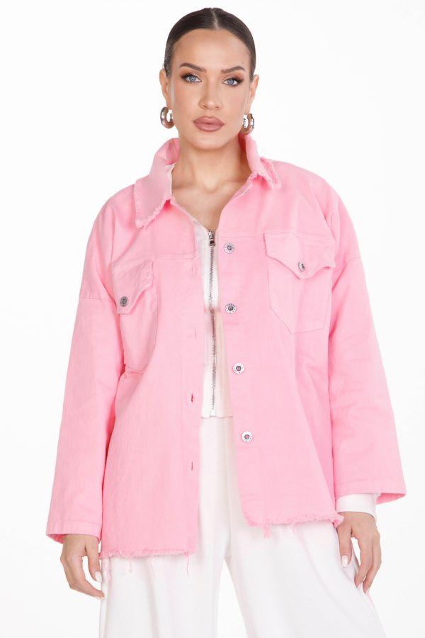 Oversized τζιν jacket - πουκάμισο