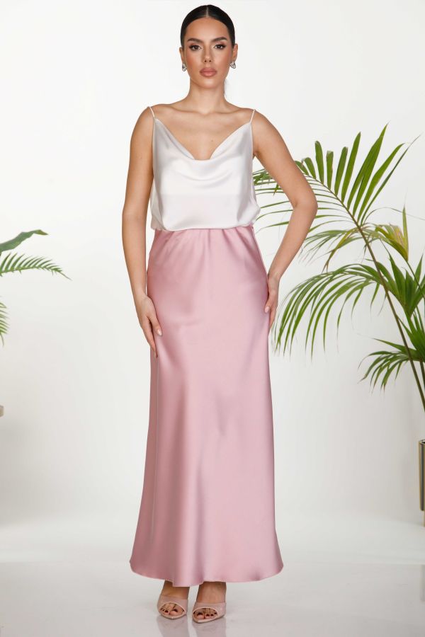 Satin maxi skirt