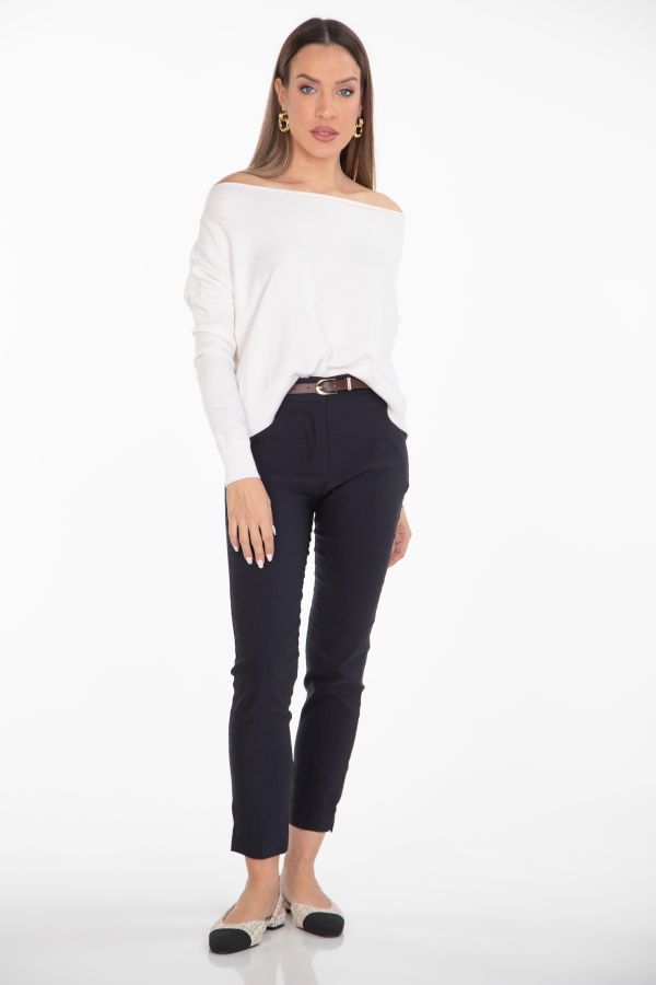 Highwaisted skinny trousers with belt