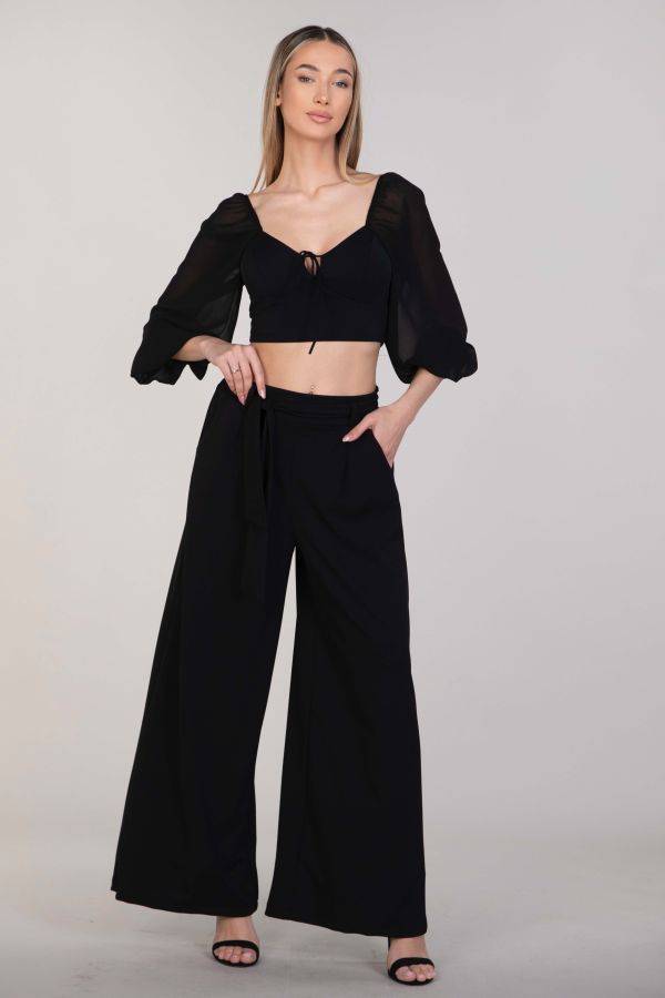 Highwaisted wide leg trousers