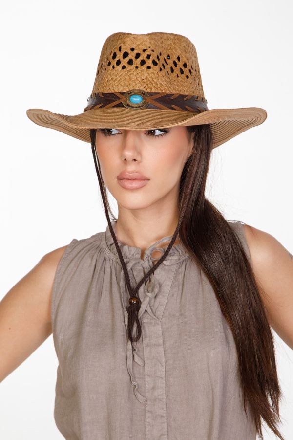 Straw western hat