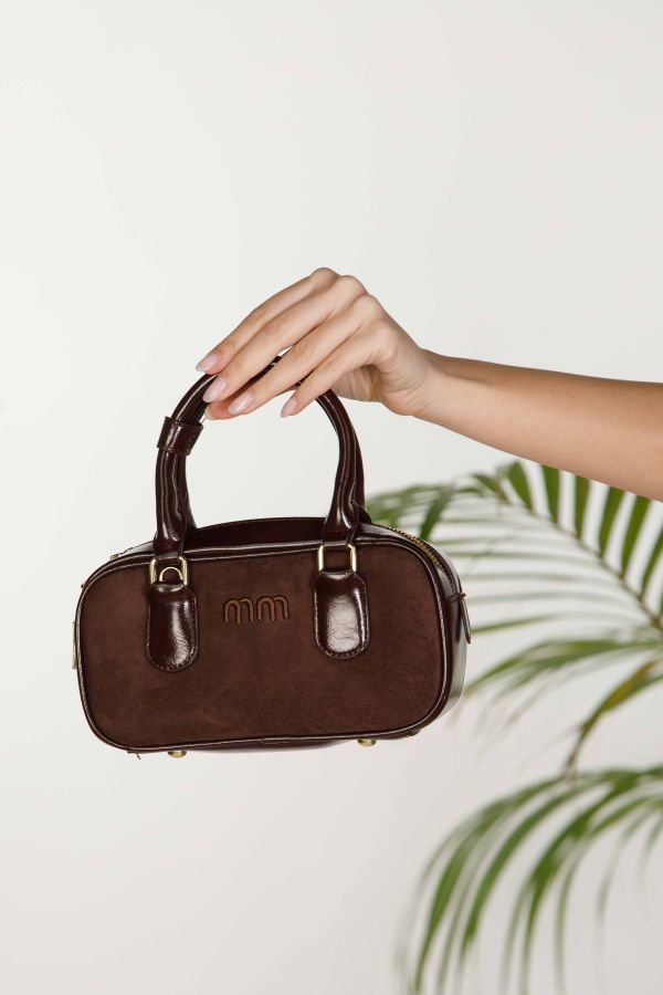 Suede hand bag