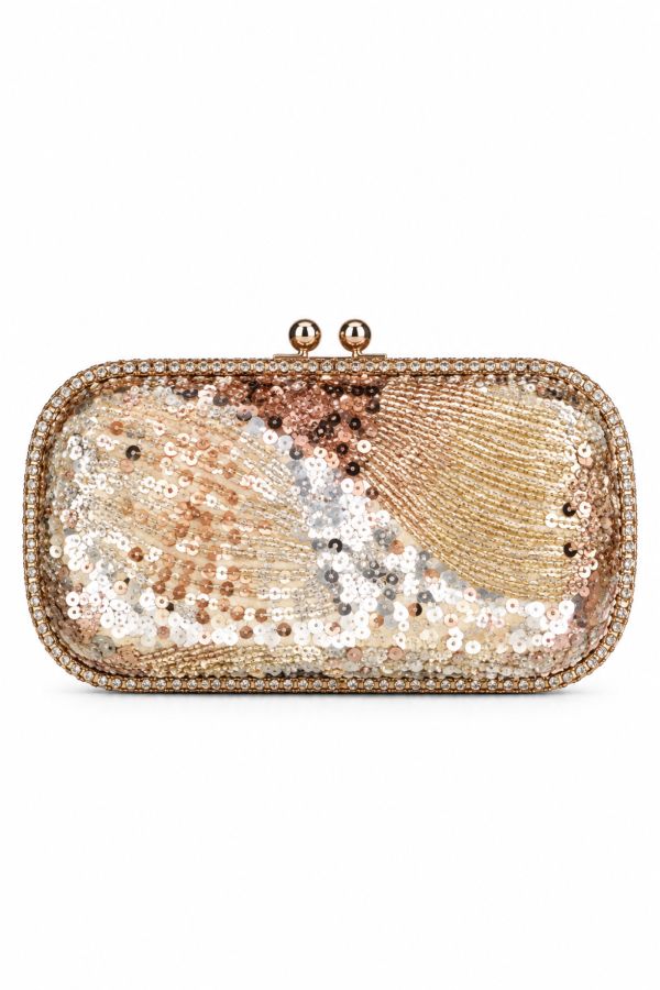 Τσάντα χειρός clutch με παγιέτες