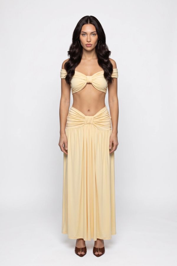 Σετ crop top & maxi φούστα