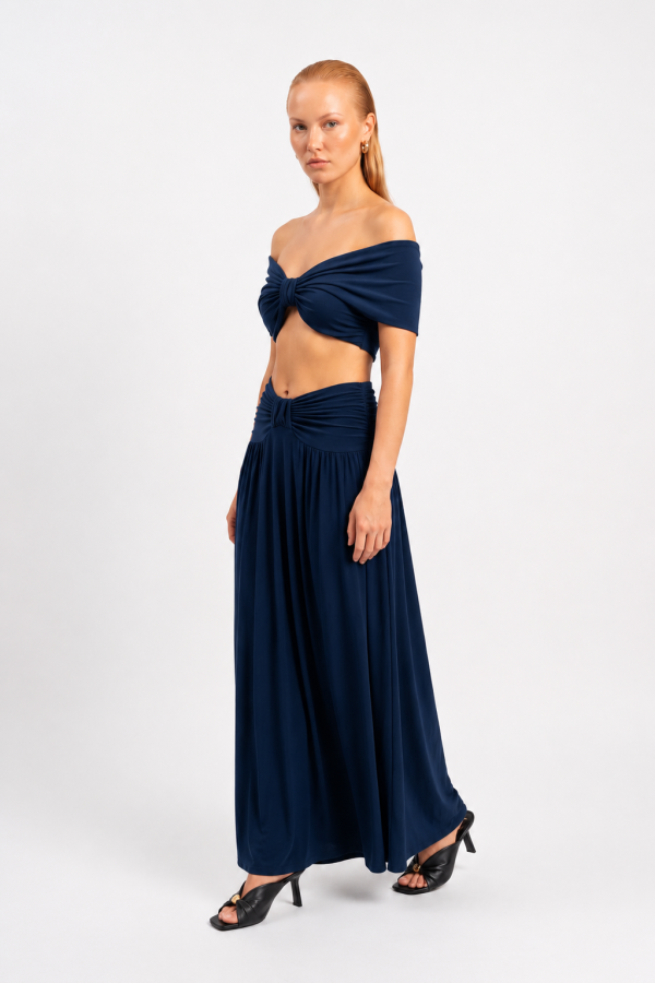 Σετ crop top & maxi φούστα