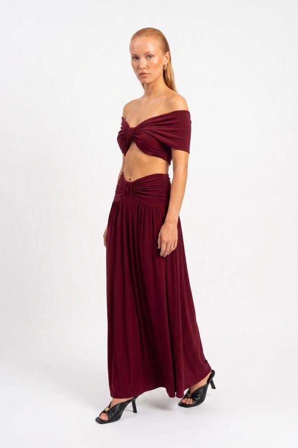 Σετ crop top & maxi φούστα