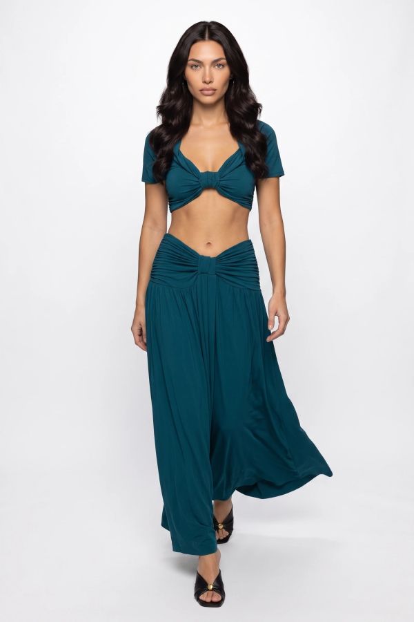 Σετ crop top & maxi φούστα