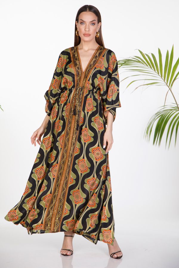 Boho maxi printed dress