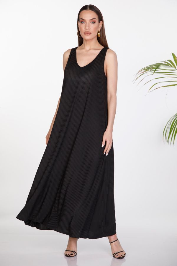 Oversized ribbed maxi dress