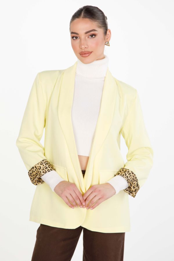 Leopard-lined blazer